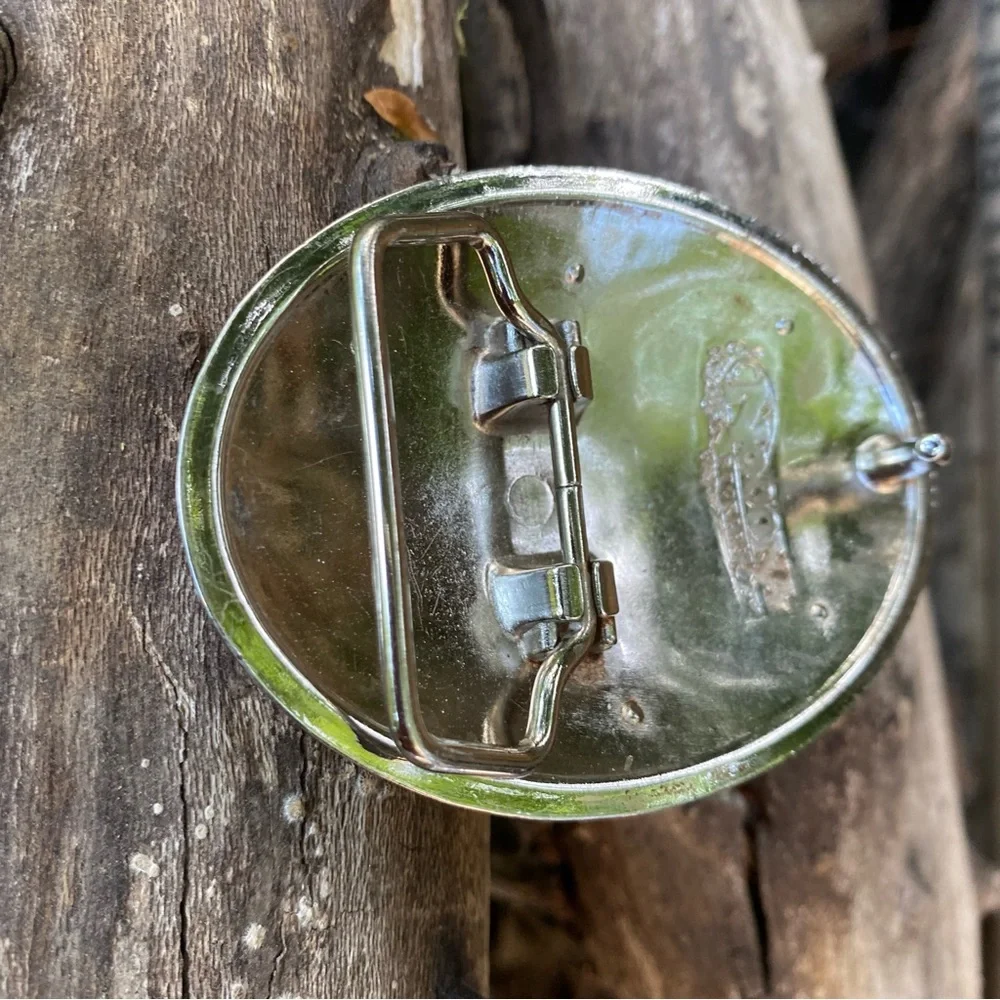 ♥️♥️NOCONA COWGIRL BUCKLE, PREOWNED 3” x 2.25” ♥️ COWGIRLS RULE PRINTED💖💖
